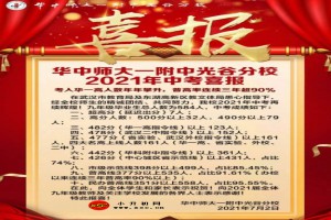 2021年华师一附中光谷分校中考成绩升学率(中考喜报)