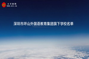 深圳市坪山外国语教育集团旗下学校名单及收费标准