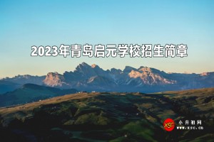 2023年青岛启元学校招生简章(足球后备人才)