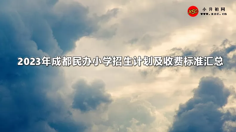 2023年成都民办小学招生计划及收费标准汇总