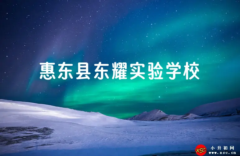 惠东县东耀实验学校收费标准(学费)及学校简介