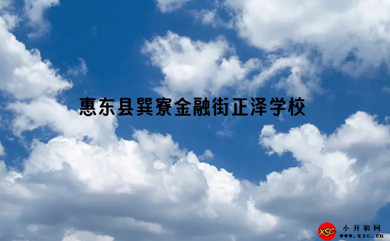惠东县巽寮金融街正泽学校收费标准(学费)及学校简介