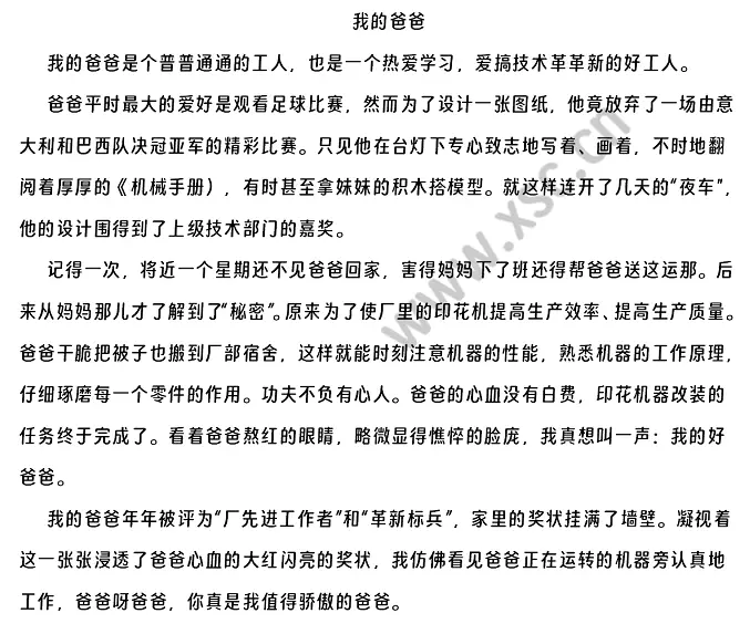 我的爸爸阅读理解题及答案(阅读答案)