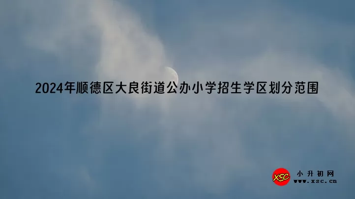 2024年顺德区大良街道公办小学招生学区划分范围一览