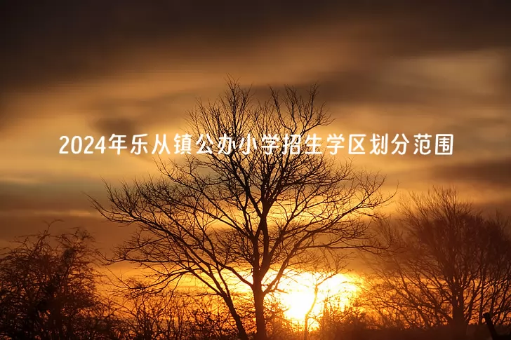 2024年佛山市顺德区乐从镇公办小学招生学区划分范围