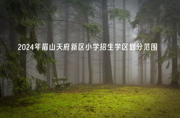 2024年眉山天府新区小学招生学区划分范围一览