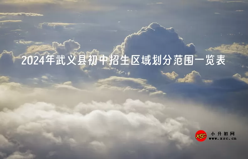 2024年武义县初中招生区域划分范围一览表