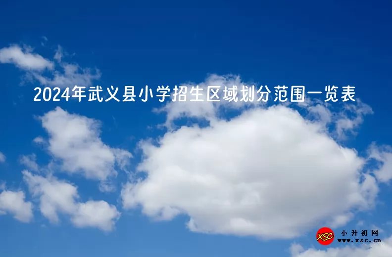 2024年武义县小学招生区域划分范围一览表