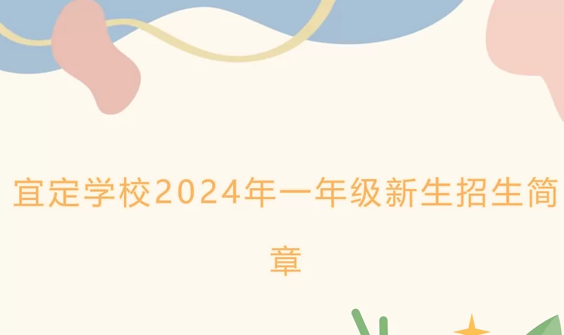 2024年泸州市江阳区通滩镇宜定学校招生简章(附招生范围)