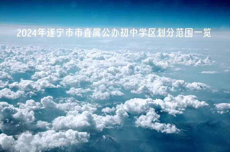 2024年遂宁市市直属公办初中学区划分范围一览