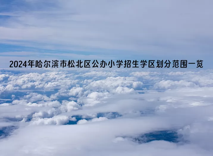 2024年哈尔滨市松北区公办小学招生学区划分范围一览