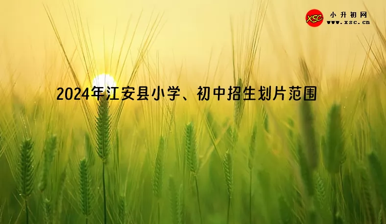 2024年江安县小学、初中招生划片范围(施教区范围)