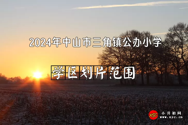 2024年中山市三角镇公办小学招生划片范围(小学学区范围)