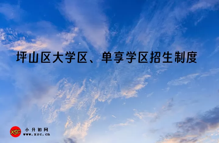 2024年深圳市坪山区大学区、单享学区招生制度详解
