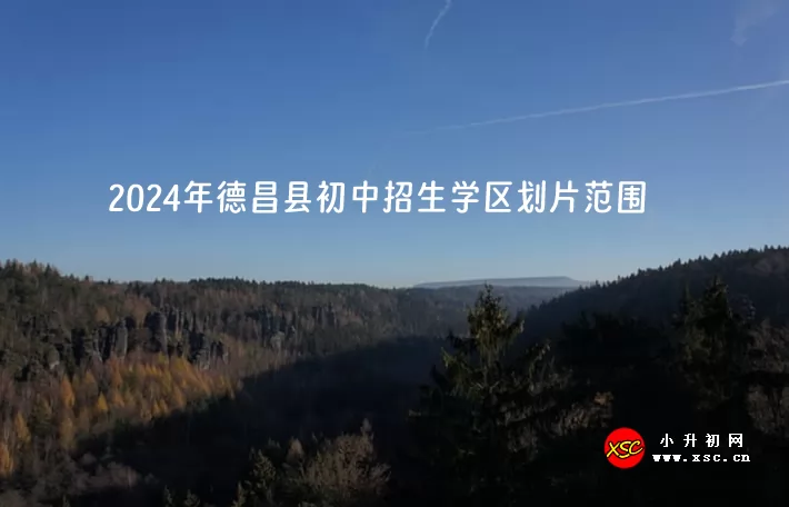 2024年德昌县初中招生学区划片范围一览表