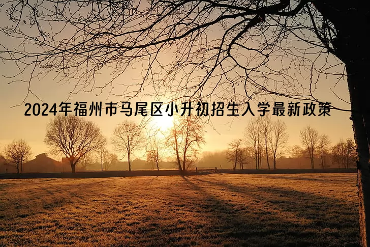 2024年福州市马尾区小升初招生入学最新政策