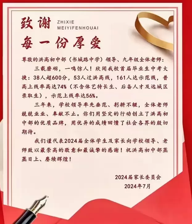 2024年武汉市书城路中学中考成绩升学率(中考喜报)