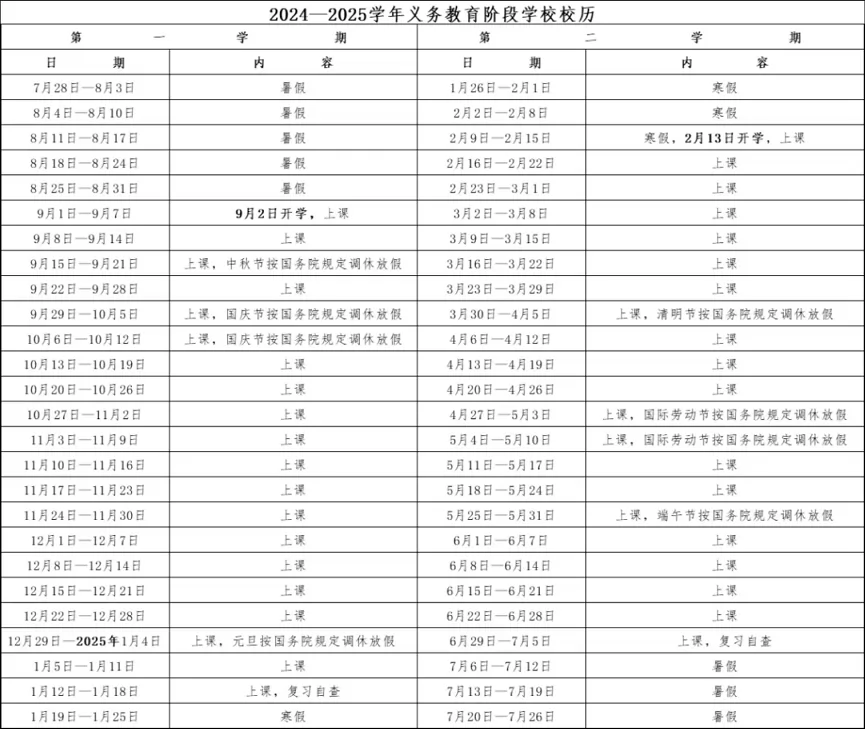 2025年东莞市中小学开学放假时间安排(寒暑假校历)