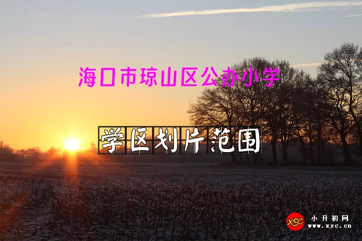 2024年海口市琼山区公办小学招生划片范围(小学学区)