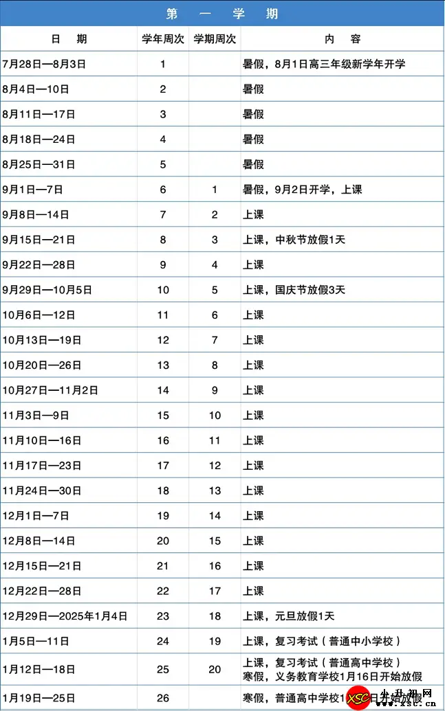 2025年深圳市中小学开学放假时间安排(寒假暑假校历)