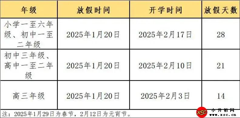 2025年柳州、桂林、玉林中小学开学放假时间安排(寒暑假校历)