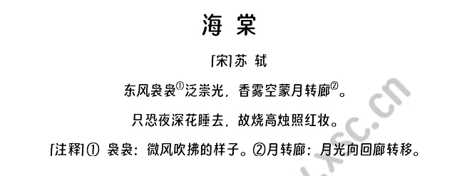 苏轼《海棠》