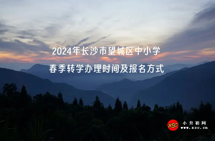2024年长沙市望城区中小学春季转学办理时间及报名方式