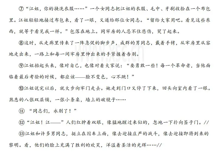 最后的时刻阅读理解题及答案解析