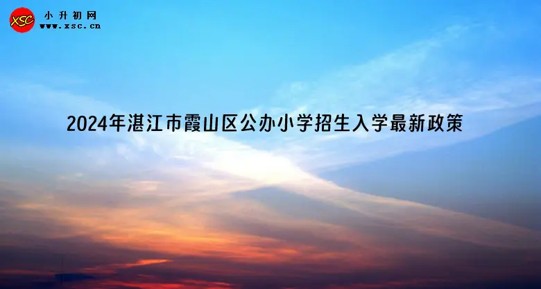 2024年湛江市霞山区公办小学招生入学最新政策(征求意见稿)