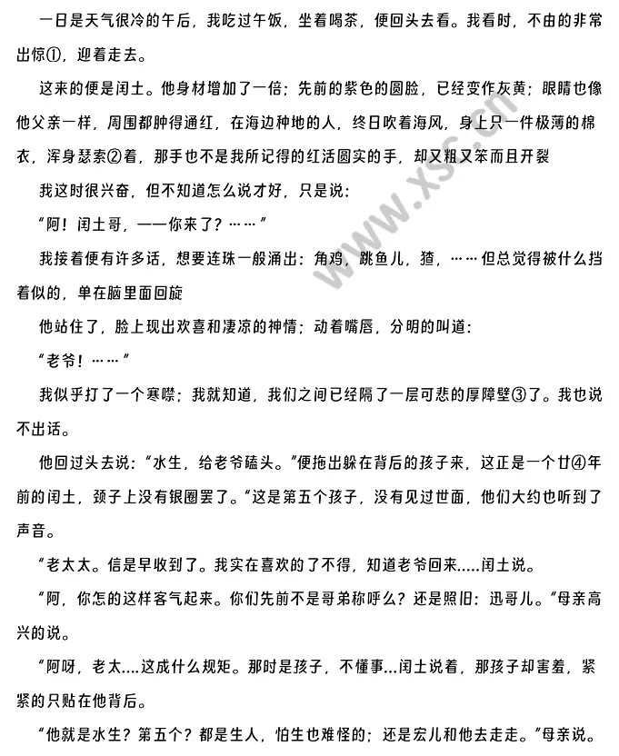 小说《故乡》 (1)