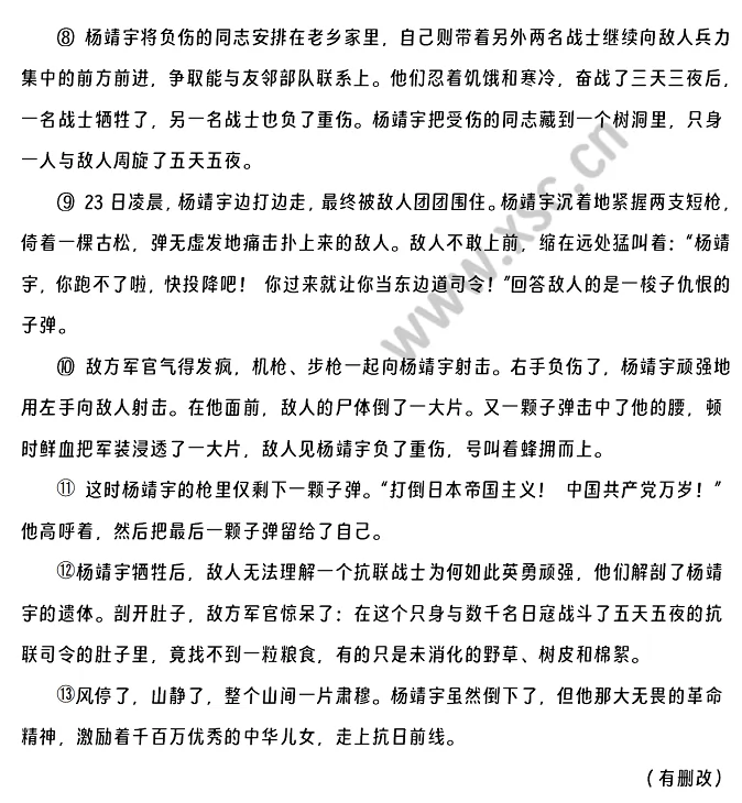 《抗日英雄杨靖宇》2
