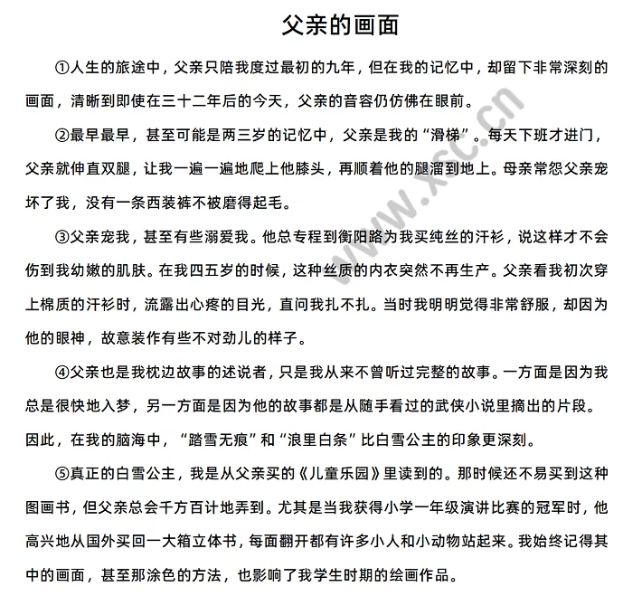 父亲的画面