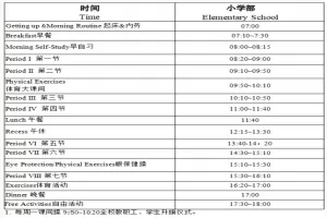 2025年青岛加煌中加学校作息时间安排表