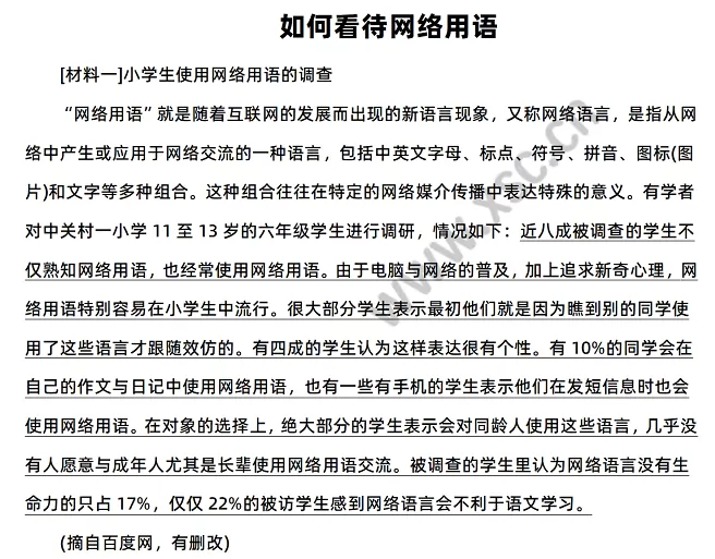 《如何看待网络用语》