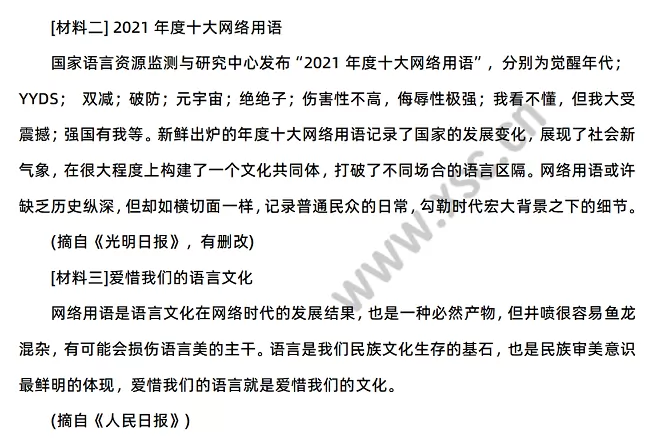 《如何看待网络用语》2