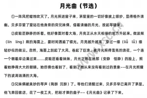 月光曲阅读理解题及答案(阅读答案十一)