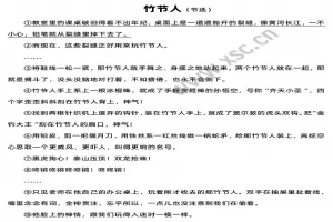 竹节人阅读理解题及答案(阅读答案十二)