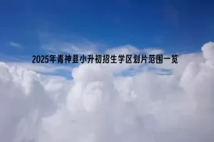 2025年青神县小升初招生学区划片范围一览