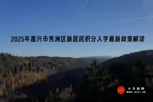 2025年嘉兴市秀洲区新居民积分入学最新政策解读