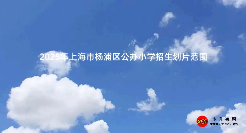 2025年上海市杨浦区公办小学招生划片范围