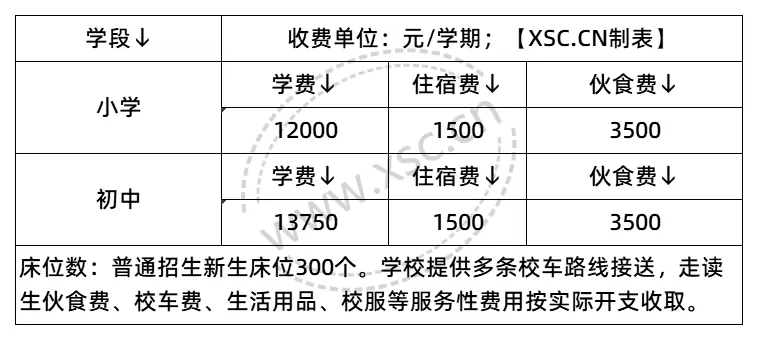 2025年佛山市南海区中附外国语学校收费标准