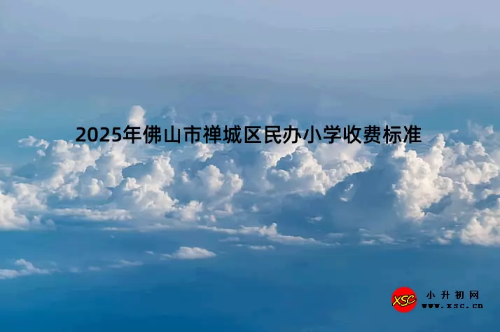 2025年佛山市禅城区民办小学收费标准