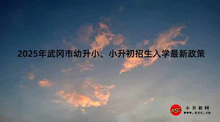 2025年武冈市幼升小、小升初招生入学最新政策