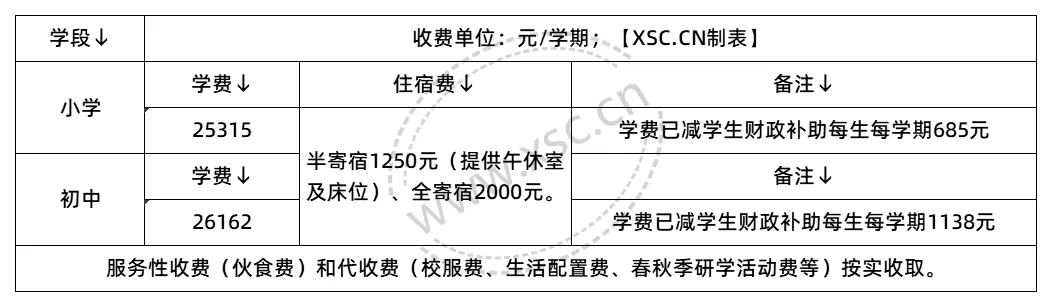 收费标准表格_2025年学校收费标准(3)