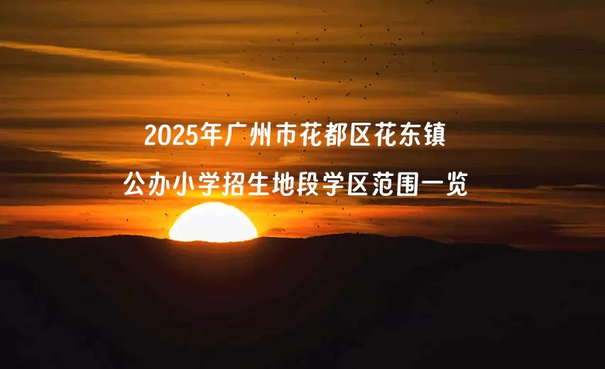 2025年广州市花都区花东镇公办小学招生地段学区范围一览