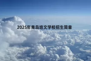 2025年青岛培文学校招生简章(附收费标准)