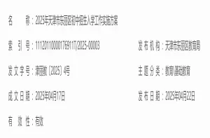2025年天津市东丽区小升初招生入学最新政策