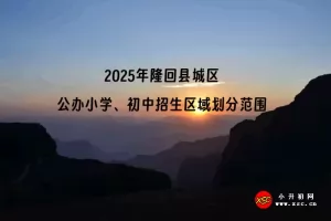 2025年隆回县城区公办小学、初中招生区域划分范围一览