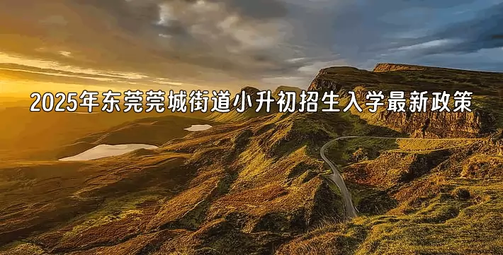 2025年东莞莞城街道小升初招生入学最新政策