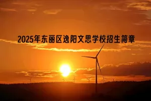 2025年天津市东丽区逸阳文思学校招生简章(附收费标准)